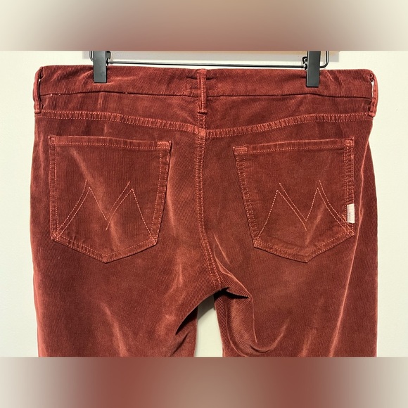Mother The Looker Little Bit Country Corduroy Red Pants Size 31 - Picture 3 of 9